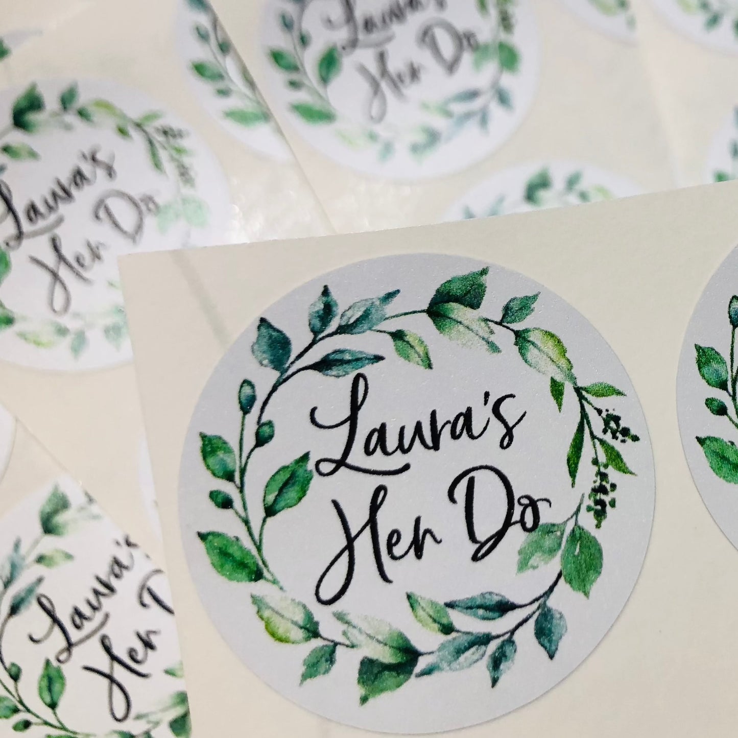 Foliage Hen do stickers