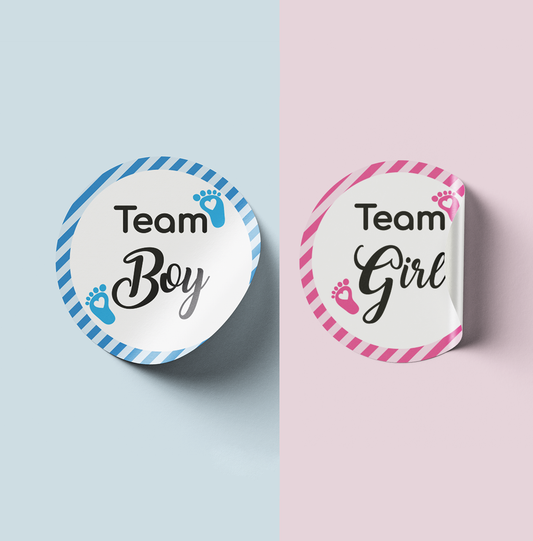 Gender Reveal Team boy Team girl